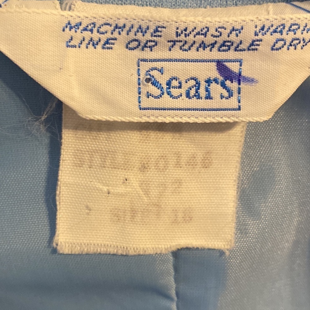 Vintage 1970s Sears Baby Blue Blazer Suit Jacket - Picture 5 of 7